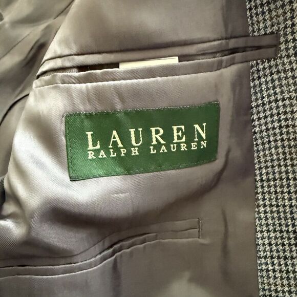 Lauren Ralph Lauren Houndstooth Silk/Wool Sport Jacket Coat Mens Size 50XL - Picture 6 of 9
